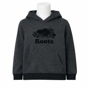 Size XXL Roots Boys Organic Original Kanga Hoodie Black Logo Pullover Canada